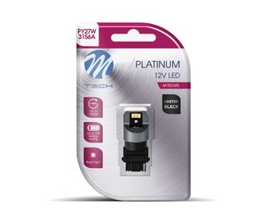 PY27W 12/24V W2.5x16d 6xSMD3020 CAN-BUS ΠΟΡΤΟΚΑΛΙ LIMITED BLACK BLISTER M-TECH - 1 Τεμ.