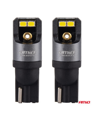 Amio - ΛΑΜΠΑΚΙΑ T10 W5W 12/24V 6.000K 4xSMD LED CAN-BUS ΛΕΥΚΟ 2016 PRO SERIES - 2 Τεμ. (03577/AM)