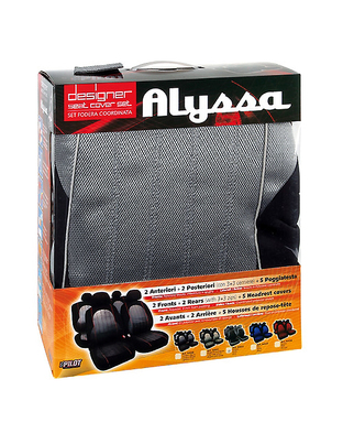 Lampa - ΚΑΛΥΜΜΑΤΑ ΚΑΘΙΣΜΑΤΩΝ Alyssa ΓΚΡΙ - 9 τεμ. (L5493.2)