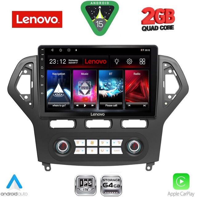 LENOVO LVD 2162_CPA CLIMA (10inc) MULTIMEDIA TABLET for FORD MONDEO mod. 2007-2011
