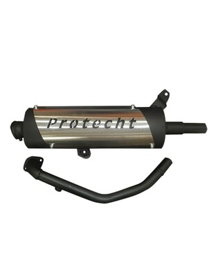 AMC - KYMCO X-CITING 250/300cc ΕΞΑΤΜΙΣΗ ΟΒΑΛ ΜΑΥΡΟ-INOX - 1 ΤΕΜ. (EX.MOT.118)