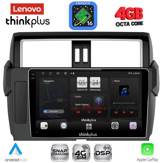 LENOVO LTG 7777_CPA (10inc) MULTIMEDIA TABLET for TOYOTA PRADO mod. 2014-2017