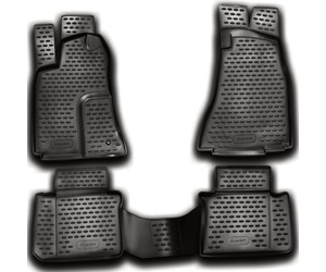 ΠΑΤΑΚΙΑ ΣΕ ΣΚΑΦΗ TPE ΛΑΣΤΙΧΟ ΓΙΑ CHRYSLER 300C 05/2005-2010  ΣΕ ΑΝΘΡΑΚΙ ΣΚΟΥΡΟ ΓΚΡΙ ΧΡΩΜΑ NOVLINE - 4 ΤΕΜ.