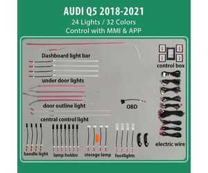 DIQ AMBIENT AUDI Q5 (FY) (Digital iQ Ambient Light for Audi Q5 mod. 2017-2024 with 24 Lights)