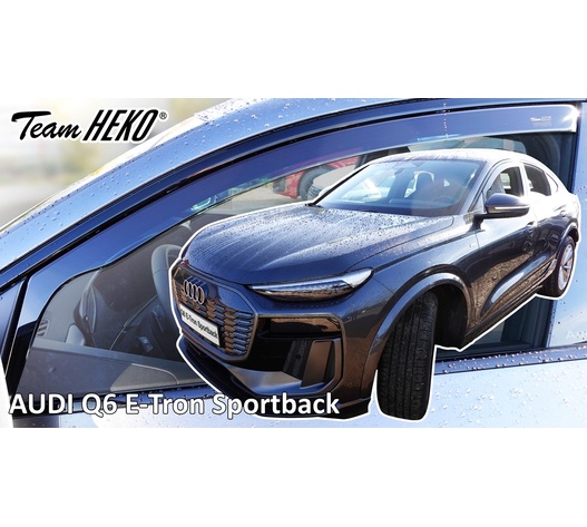 Heko - Ανεμοθραύστες για Audi Q6 E-Tron Sportback 5 Doors 2024+ Ζευγάρι Απο Εύκαμπτο Φιμέ Πλαστικό - 2 τεμ. (ΑΝΕΜ.20201)