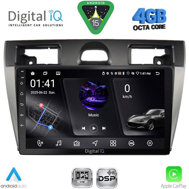 DIGITAL IQ RSG 6153SL_CPA (9inc) MULTIMEDIA TABLET for FORD FIESTA mod. 2005-2008 (SILVER)