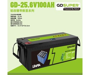 GDSUPER ΜΠΑΤΑΡΙΑ ΛΙΘΙΟΥ 25.6V 100AH GD-06970
