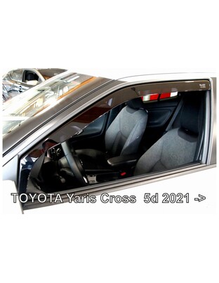 ΑΝΕΜΟΘΡΑΥΣΤΕΣ ΓΙΑ TOYOTA YARIS CROSS 5D 2021+ ΖΕΥΓΑΡΙ ΑΠΟ ΕΥΚΑΜΠΤΟ ΦΙΜΕ ΠΛΑΣΤΙΚΟ HEKO - 2 ΤΕΜ.