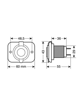 ΠΡΙΖΑ ΑΝΑΠΤΗΡΑ  ΜΟΝΗ ΜΕ ΚΑΠΑΚΙ 12/24V Max 20A.