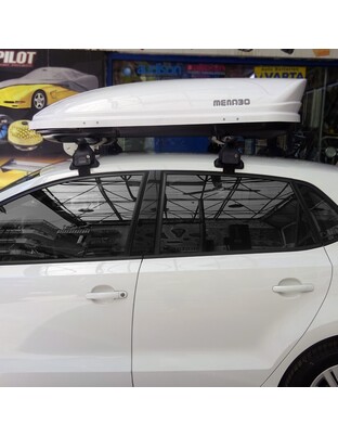 KIT ΜΕ ΜΠΑΡΕΣ ΟΡΟΦΗΣ ΓΙΑ VW POLO 6R/6C 5D 2010-2017 ΑΛΟΥΜΙΝΙΟΥ ΚΑΙ ΜΠΑΓΚΑΖΙΕΡΑ ΟΡΟΦΗΣ MANIA 400 MENABO (AL1-3360/MB-FIX040G-3290/MB-3390/MB)