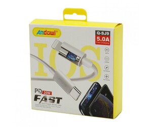 ΚΑΛΩΔΙΟ ΓΡΗΓΟΡΗΣ ΦΟΡΤΙΣΗΣ LIGHTNING 20W 5.0A ANDOWL Q-SJ9
