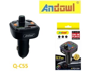 ANDOWL TRANSMITTER ΑΥΤΟΚΙΝΗΤΟΥ ME BLUETOOTH Q-C55