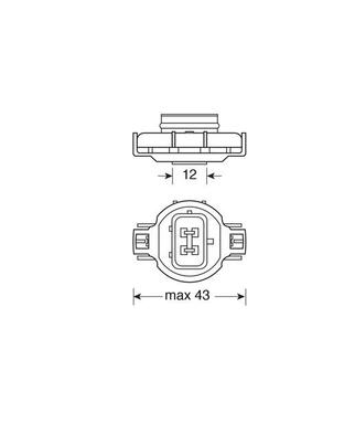 PS24W 12V 24W 450lm PG20-3 STANDARD LINE 1ΤΕΜ. ΣΕ BLISTER