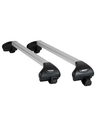 MENABO ΠΤΥΣΣΟΜΕΝΕΣ ΜΠΑΡΕΣ ΟΡΟΦΗΣ ΑΛΟΥΜΙΝΙΟΥ ARIETE 81.5-119.5 cm ΣΕ ΑΣΗΜΙ ΧΡΩΜΑ ΓΙΑ Ford Kuga 5 doors 2008>2012 ΜΕ RAISED RAILS 5.5 cm max - 2 ΤΕΜ. (12050/MB)