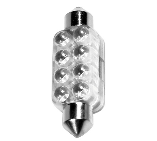 ΛΑΜΠΑΚΙΑ ΠΛΑΦΟΝΙΕΡΑΣ 12V SV8,5-8 13x44mm 8LED ΠΡΑΣΙΝΟ BLISTER 1ΤΕΜ.