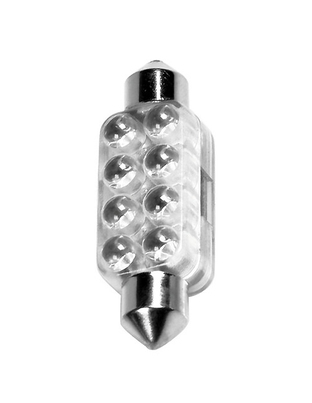 ΛΑΜΠΑΚΙΑ ΠΛΑΦΟΝΙΕΡΑΣ 12V SV8,5-8 13x44mm 8LED ΠΡΑΣΙΝΟ BLISTER 1ΤΕΜ.