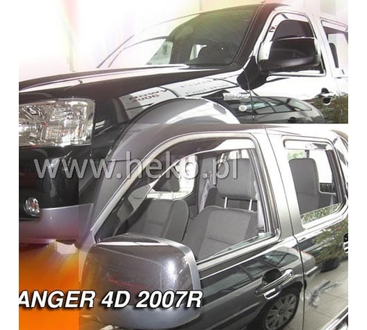 ΑΝΕΜΟΘΡΑΥΣΤΕΣ ΓΙΑ FORD RANGER 2 4D 2007-2012 ΖΕΥΓΑΡΙ ΑΠΟ ΕΥΚΑΜΠΤΟ ΦΙΜΕ ΠΛΑΣΤΙΚΟ HEKO - 2 ΤΕΜ.