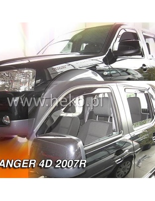 ΑΝΕΜΟΘΡΑΥΣΤΕΣ ΓΙΑ FORD RANGER 2 4D 2007-2012 ΖΕΥΓΑΡΙ ΑΠΟ ΕΥΚΑΜΠΤΟ ΦΙΜΕ ΠΛΑΣΤΙΚΟ HEKO - 2 ΤΕΜ.
