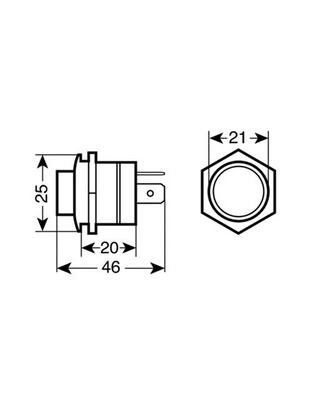 ΔΙΑΚΟΠΤΗΣ ON/OFF ΜΕ LED 12/24V - 5Α (ΜΠΛΕ) - 1 ΤΕΜ.