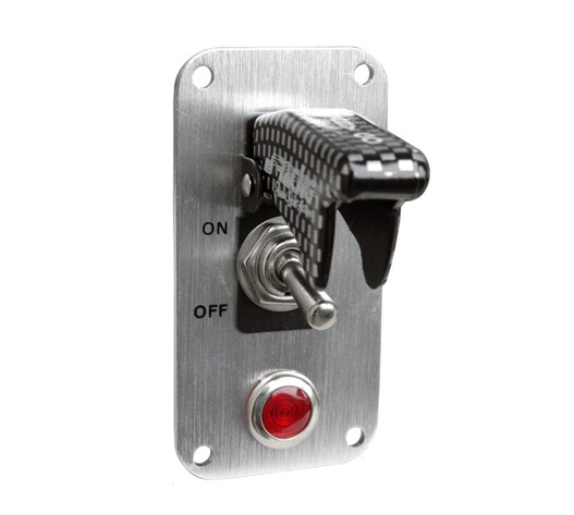 ΔΙΑΚΟΠΤΗΣ ON/OFF BABY GO LIGHT EVO ΑΕΡΟΠΟΡΙΚΟΥ ΤΥΠΟΥ 12V 20A ΚΑΙ ΕΝΔΕΙΞΗ LED (CARBON ΚΑΠΑΚΙ ΜΕ ΒΑΣΗ ΧΡΩΜΙΟΥ)
