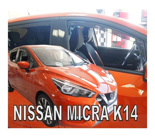 ΑΝΕΜΟΘΡΑΥΣΤΕΣ ΓΙΑ NISSAN MICRA K14 5D 2017+ ΣΕΤ ΑΥΤΟΚΙΝΗΤΟΥ ΑΠΟ ΕΥΚΑΜΠΤΟ ΦΙΜΕ ΠΛΑΣΤΙΚΟ HEKO - 4 ΤΕΜ.