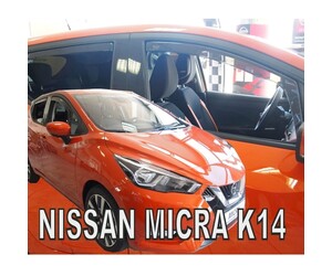 ΑΝΕΜΟΘΡΑΥΣΤΕΣ ΓΙΑ NISSAN MICRA K14 5D 2017+ ΣΕΤ ΑΥΤΟΚΙΝΗΤΟΥ ΑΠΟ ΕΥΚΑΜΠΤΟ ΦΙΜΕ ΠΛΑΣΤΙΚΟ HEKO - 4 ΤΕΜ.