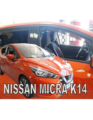 ΑΝΕΜΟΘΡΑΥΣΤΕΣ ΓΙΑ NISSAN MICRA K14 5D 2017+ ΣΕΤ ΑΥΤΟΚΙΝΗΤΟΥ ΑΠΟ ΕΥΚΑΜΠΤΟ ΦΙΜΕ ΠΛΑΣΤΙΚΟ HEKO - 4 ΤΕΜ.