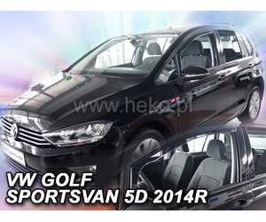ΑΝΕΜΟΘΡΑΥΣΤΕΣ ΓΙΑ VW GOLF SPORTSVAN 5D 2014-2020 ΖΕΥΓΑΡΙ ΑΥΤΟΚΙΝΗΤΟΥ ΑΠΟ ΕΥΚΑΜΠΤΟ ΦΙΜΕ ΠΛΑΣΤΙΚΟ HEKO - 2 ΤΕΜ.
