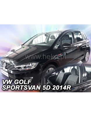 ΑΝΕΜΟΘΡΑΥΣΤΕΣ ΓΙΑ VW GOLF SPORTSVAN 5D 2014-2020 ΖΕΥΓΑΡΙ ΑΥΤΟΚΙΝΗΤΟΥ ΑΠΟ ΕΥΚΑΜΠΤΟ ΦΙΜΕ ΠΛΑΣΤΙΚΟ HEKO - 2 ΤΕΜ.