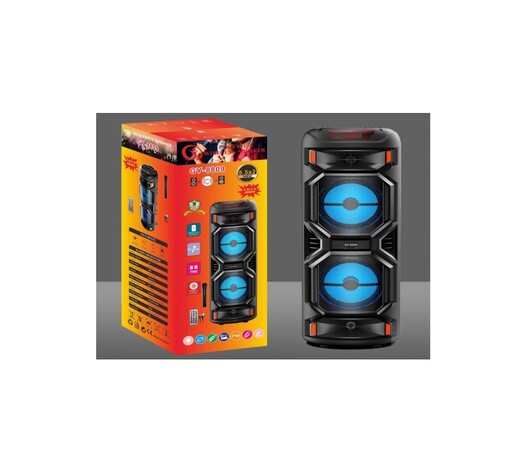 ΦΟΡΗΤΟ ΗΧΕΙΟ SUBWOOFER 2x8.5'' ΜΕ ΣΥΣΤΗΜΑ ΚΑΡΑΟΚΕ GY-8809