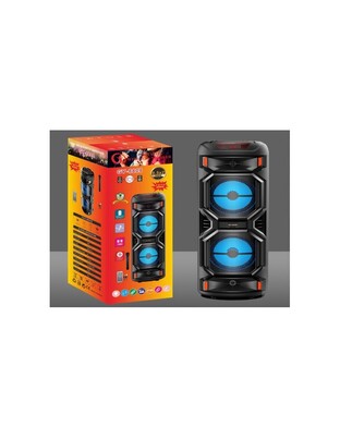 ΦΟΡΗΤΟ ΗΧΕΙΟ SUBWOOFER 2x8.5'' ΜΕ ΣΥΣΤΗΜΑ ΚΑΡΑΟΚΕ GY-8809