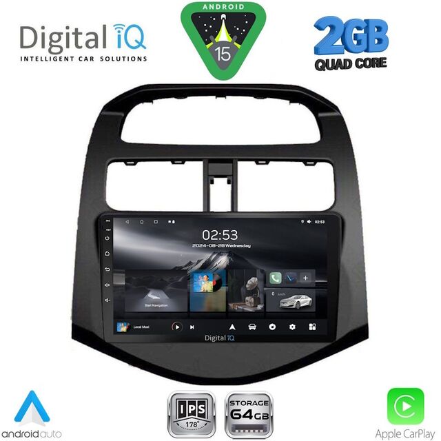 DIGITAL IQ RSD 1078A_CPA (9inc) MULTIMEDIA TABLET for CHEVROLET SPARK mod. 2009-2015