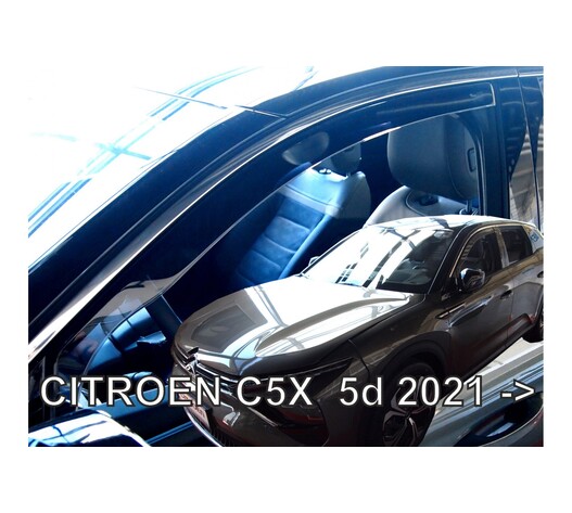 ΑΝΕΜΟΘΡΑΥΣΤΕΣ ΓΙΑ CITROEN C5 X 5D 2021-2023  ΖΕΥΓΑΡΙ ΑΠΟ ΕΥΚΑΜΠΤΟ ΦΙΜΕ ΠΛΑΣΤΙΚΟ HEKO - 2 ΤΕΜ.