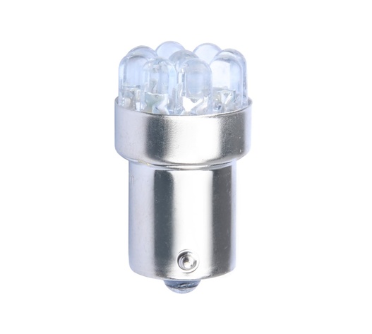R10W 12V BA15s LED 9xFlux 5mm ΜΟΝΟΠΟΛΙΚΟ ΚΙΤΡΙΝΟ M-TECH - 1 ΤΕΜ.