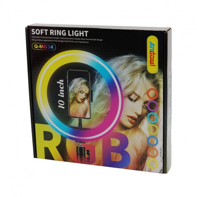 RGB LED RING LIGHT 11" ANDOWL Q-MG34