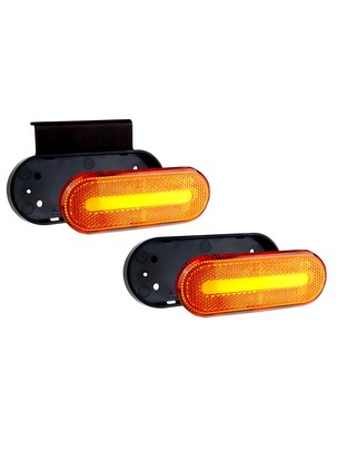 Amio - ΦΩΣ ΟΓΚΟΥ ΦΟΡΤΗΓΟΥ LED ΠΟΡΤΟΚΑΛΙ ΟΒΑΛ 10-30V 124x49x22mm ΑΔΙΑΒΡΟΧΟ OM-01-O 1ΤΕΜ. (02374/AM)
