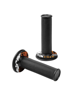 ΧΕΡΟΥΛΙΑ MOTO DONUT OFF-ROAD ΜΑΥΡΑ/ΠΟΡΤΟΚΑΛΙ 22MM+25MM 12CM 2ΤΕΜ