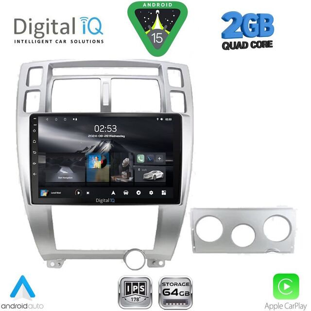DIGITAL IQ RSD 1241SL_CPA (10inc) MULTIMEDIA TABLET for HYUNDAI TUCSON mod. 2004-2010 (SILVER)