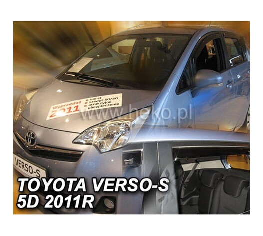 ΑΝΕΜΟΘΡΑΥΣΤΕΣ ΓΙΑ TOYOTA VERSO S 5D 2011+ ΣΕΤ ΑΥΤΟΚΙΝΗΤΟΥ ΑΠΟ ΕΥΚΑΜΠΤΟ ΦΙΜΕ ΠΛΑΣΤΙΚΟ HEKO - 4 ΤΕΜ.