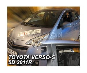 ΑΝΕΜΟΘΡΑΥΣΤΕΣ ΓΙΑ TOYOTA VERSO S 5D 2011+ ΣΕΤ ΑΥΤΟΚΙΝΗΤΟΥ ΑΠΟ ΕΥΚΑΜΠΤΟ ΦΙΜΕ ΠΛΑΣΤΙΚΟ HEKO - 4 ΤΕΜ.