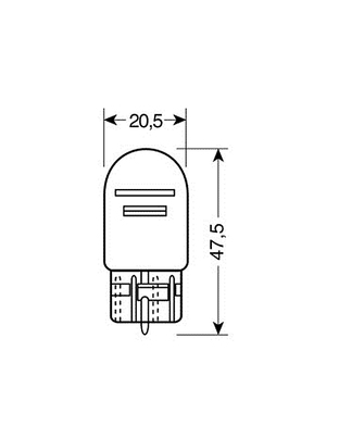 ΛΑΜΠΑ ΑΚΑΛΥΚΗ ΓΙΓΑΣ 12V W21/5W