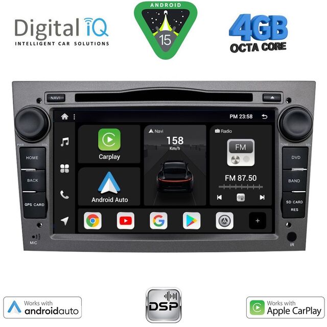 DIGITAL IQ BXF 619GR_CPAA (7" DVD) MULTIMEDIA SYSTEM for OPEL ALL mod. 2004-2012 (GREY)