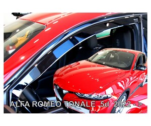 ΑΝΕΜΟΘΡΑΥΣΤΕΣ ΓΙΑ ALFA ROMEO TONALE 5D 2020-  ΖΕΥΓΑΡΙ ΑΠΟ ΕΥΚΑΜΠΤΟ ΦΙΜΕ ΠΛΑΣΤΙΚΟ HEKO - 2 ΤΕΜ.