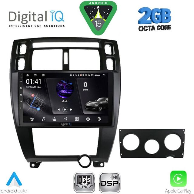 DIGITAL IQ RSF 4241BL_CPA (10inc) MULTIMEDIA TABLET for HYUNDAI TUCSON mod. 2004-2010 (BLACK)