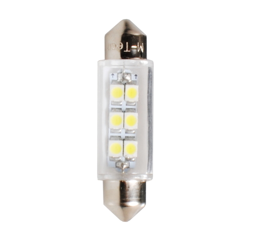 ΛΑΜΠΑΚΙΑ ΠΛΑΦΟΝΙΕΡΑΣ C5W/C10W 12V 0,48W SV8,5 41mm LED 6xSMD3528 PREMIUM ΛΕΥΚΟ 1ΤΕΜ.