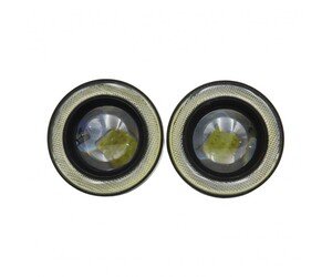LED ΦΩΤΑ ΟΜΙΧΛΗΣ ΑΥΤΟΚΙΝΗΤΟΥ ΜΕ ANGEL EYES ΛΕΥΚΟ ΦΩΣ M609-89MM