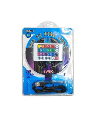 RIXME LED ΤΑΙΝΙΑ RGB 5V/DC ME USB 2m QR-11085