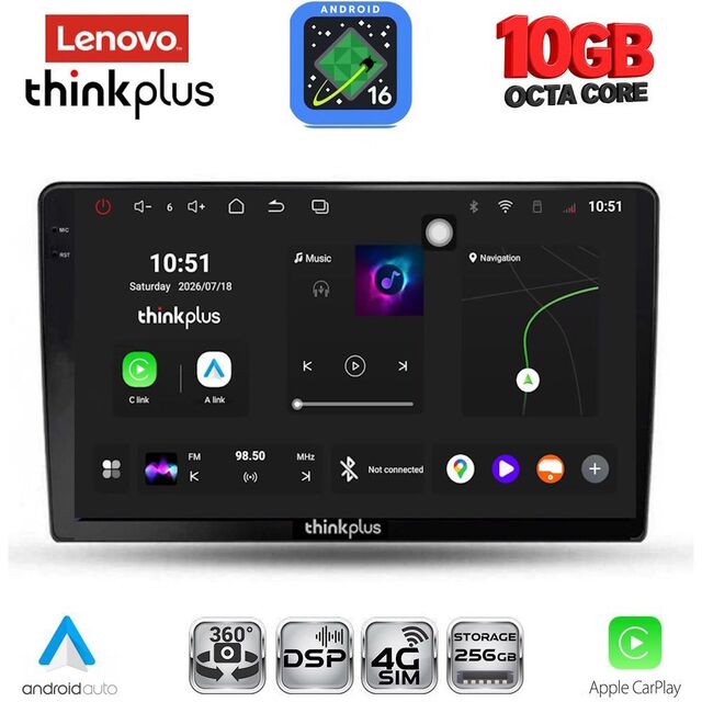 LENOVO LTM 11702_CPA (9inc) MULTIMEDIA TABLET for TOYOTA AURIS mod. 2007-2012