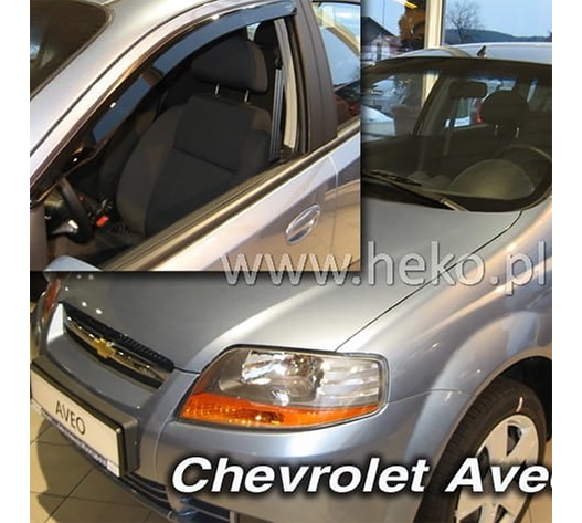 ΑΝΕΜΟΘΡΑΥΣΤΕΣ ΓΙΑ CHEVROLET AVEO CLASSIC 4D SEDAN 2004-2006 / 5D HTB 2004-2010 ΖΕΥΓΑΡΙ ΕΞΩΤΕΡΙΚΟΙ ΑΠΟ ΕΥΚΑΜΠΤΟ ΦΙΜΕ ΠΛΑΣΤΙΚΟ HEKO - 2 ΤΕΜ.