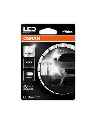 T10 W5W 12V - 1W - W 2,1 X 9,5 d - 4.000K (ΛΕΥΚΟ/ΘΕΡΜΟ) OSRAM LEDriving - 2 ΤΕΜ. BLISTER